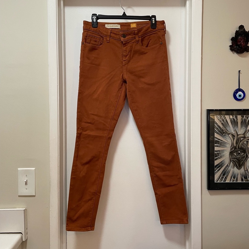 Pilcro and the Letterpress Women's Skinny Jeans in Rust